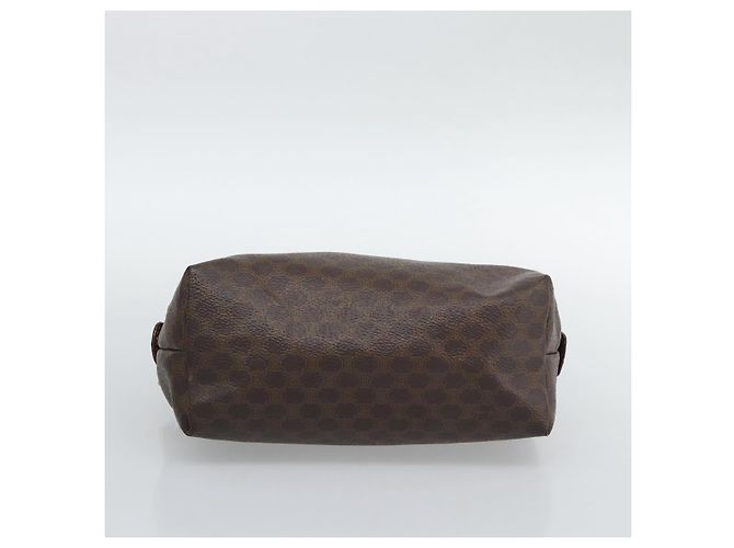 Céline Borsa Boston CELINE Macadam Canvas PVC Pelle 2 Set Marrone Oro Auth 190000 D'oro - vista 17