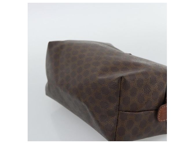 Céline Borsa Boston CELINE Macadam Canvas PVC Pelle 2 Set Marrone Oro Auth 190000 D'oro - vista 18