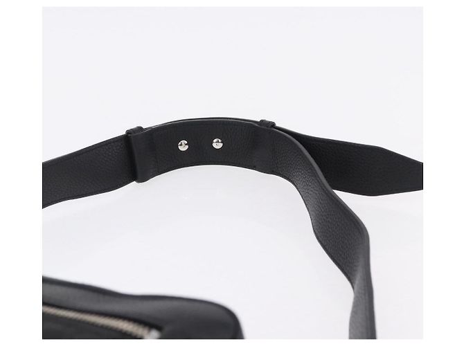 Marsupio Salvatore Ferragamo Gancini in pelle nero argento ka5295A - vista 14