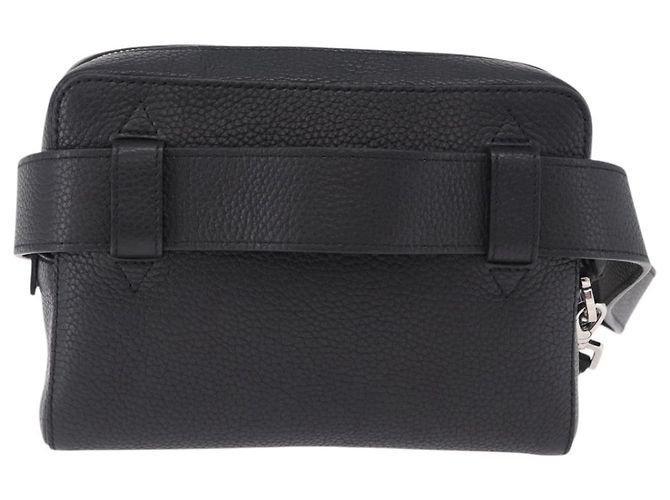 Marsupio Salvatore Ferragamo Gancini in pelle nero argento ka5295A - vista 2