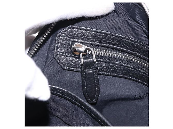 Marsupio Salvatore Ferragamo Gancini in pelle nero argento ka5295A - vista 22