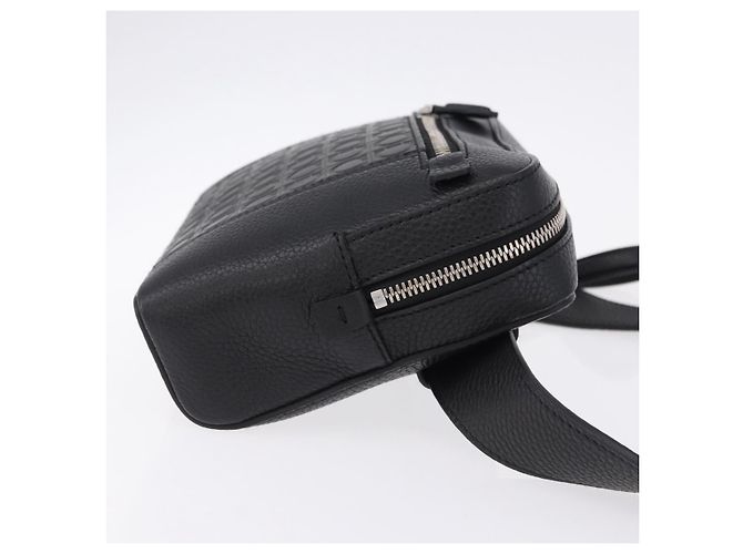 Marsupio Salvatore Ferragamo Gancini in pelle nero argento ka5295A - vista 3