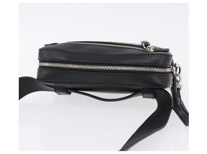 Marsupio Salvatore Ferragamo Gancini in pelle nero argento ka5295A - vista 6