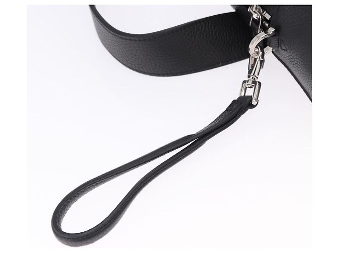 Marsupio Salvatore Ferragamo Gancini in pelle nero argento ka5295A - vista 8