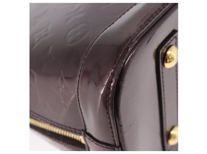 LOUIS VUITTON Borsa Monogram Vernis Alma GM Amarante M93595 LV Auth 191281 Bordò - vista 14