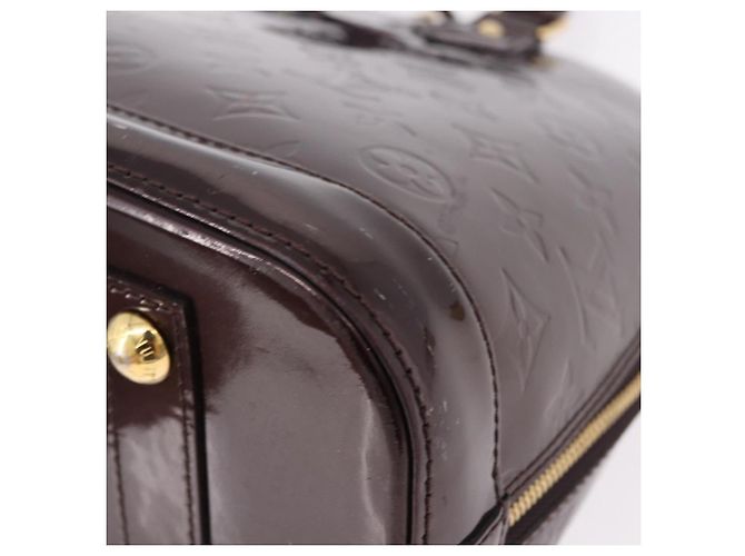 LOUIS VUITTON Borsa Monogram Vernis Alma GM Amarante M93595 LV Auth 191281 Bordò - vista 15