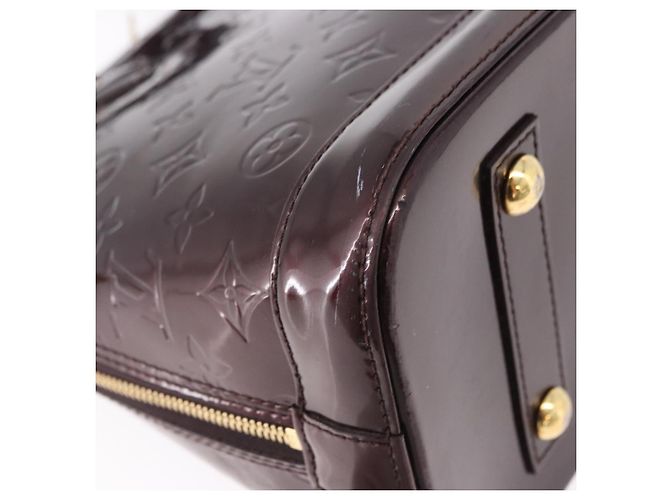 LOUIS VUITTON Borsa Monogram Vernis Alma GM Amarante M93595 LV Auth 191281 Bordò - vista 16