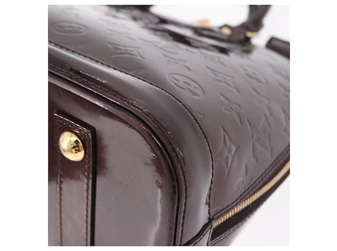 LOUIS VUITTON Borsa Monogram Vernis Alma GM Amarante M93595 LV Auth 191281 Bordò - vista 17