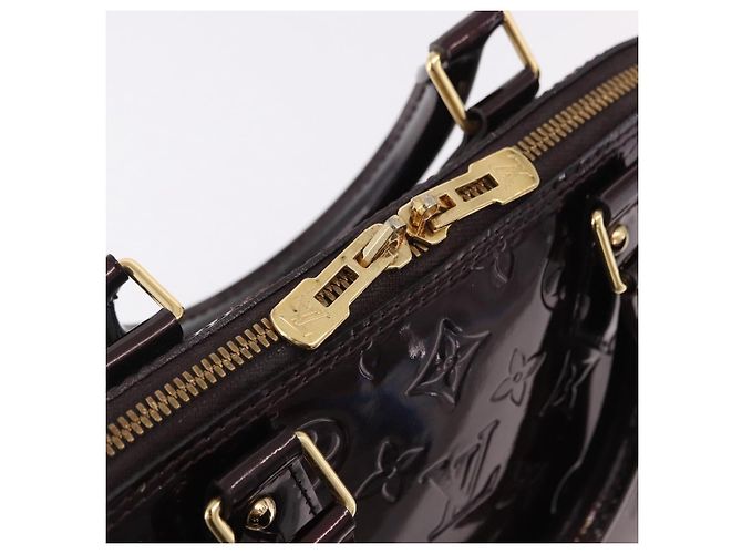 LOUIS VUITTON Borsa Monogram Vernis Alma GM Amarante M93595 LV Auth 191281 Bordò - vista 18