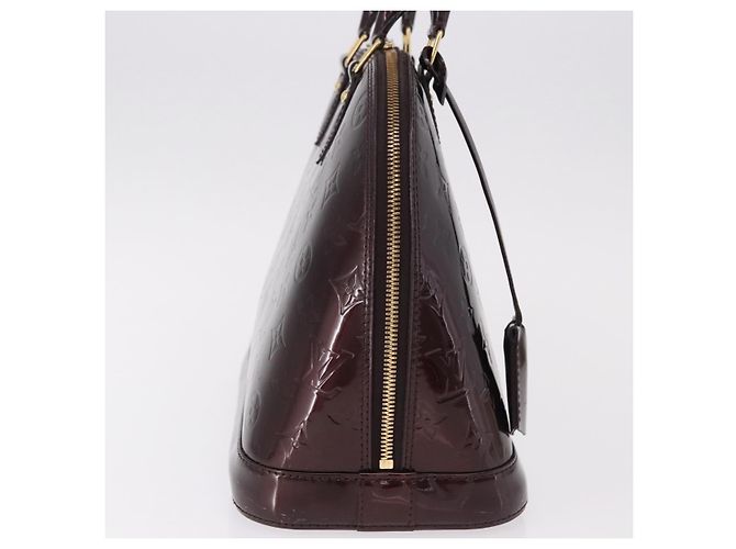 LOUIS VUITTON Borsa Monogram Vernis Alma GM Amarante M93595 LV Auth 191281 Bordò - vista 4