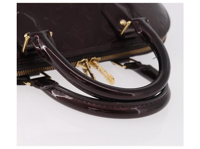 LOUIS VUITTON Borsa Monogram Vernis Alma GM Amarante M93595 LV Auth 191281 Bordò - vista 8