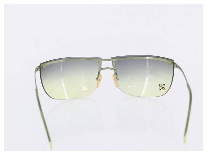 Occhiali da Sole GUCCI Metallo Plastica 3 Set Black Gold Green Auth SW2626 Nero D'oro Verde - vista 3