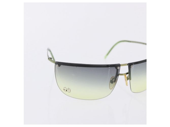 Occhiali da Sole GUCCI Metallo Plastica 3 Set Black Gold Green Auth SW2626 Nero D'oro Verde - vista 4