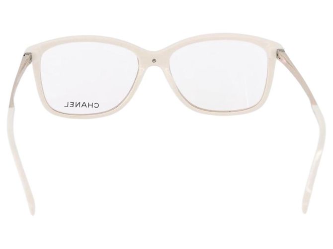 Gafas de sol CHANEL plástico Blanco CC Auth ka5239 - vista 2