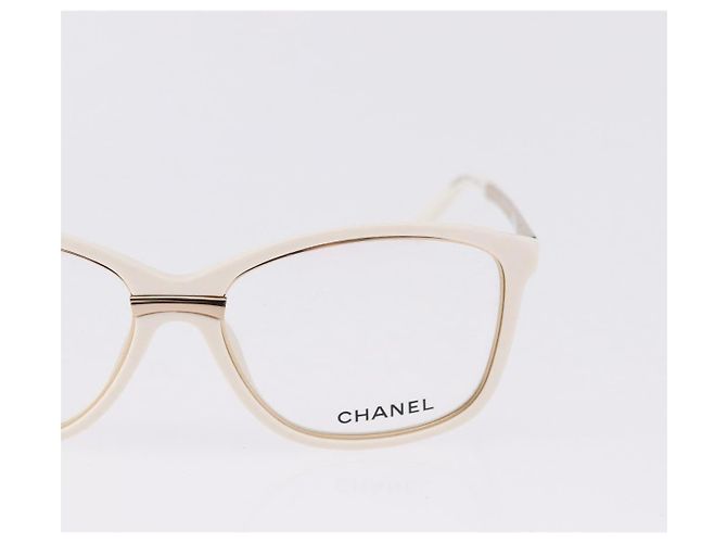 Gafas de sol CHANEL plástico Blanco CC Auth ka5239 - vista 4