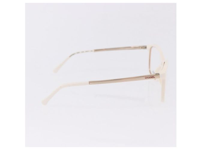 Gafas de sol CHANEL plástico Blanco CC Auth ka5239 - vista 5