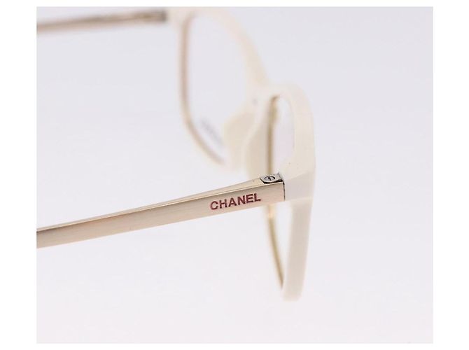 Gafas de sol CHANEL plástico Blanco CC Auth ka5239 - vista 6