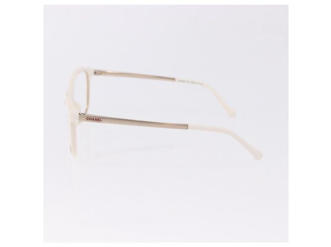 Gafas de sol CHANEL plástico Blanco CC Auth ka5239 - vista 7
