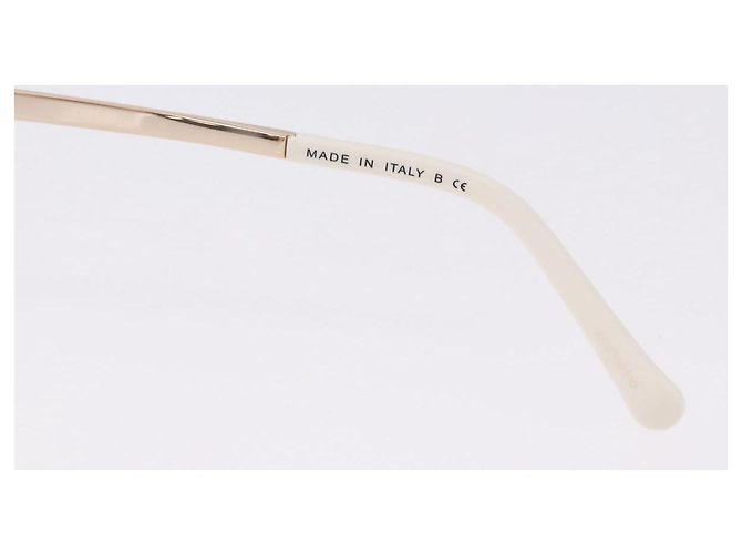 Gafas de sol CHANEL plástico Blanco CC Auth ka5239 - vista 9
