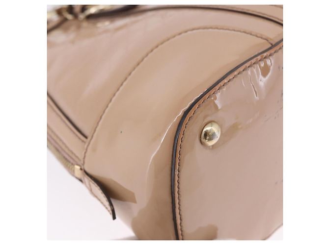 GUCCI Micro GG Canvas Hand Bag Patent leather 2way Pink Gold 309617 Auth BA14304 Golden - view 10