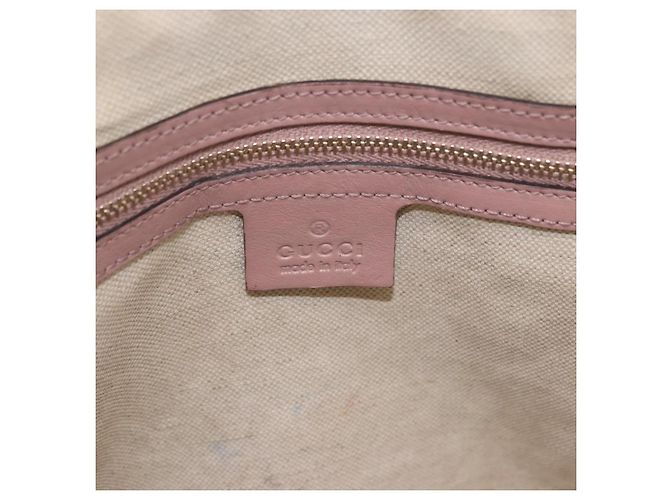 GUCCI Micro GG Canvas Hand Bag Patent leather 2way Pink Gold 309617 Auth BA14304 Golden - view 20
