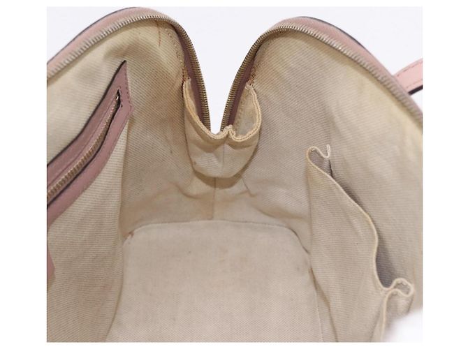 GUCCI Micro GG Canvas Hand Bag Patent leather 2way Pink Gold 309617 Auth BA14304 Golden - view 21