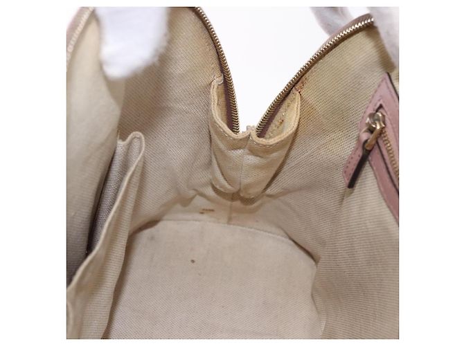 GUCCI Micro GG Canvas Hand Bag Patent leather 2way Pink Gold 309617 Auth BA14304 Golden - view 22