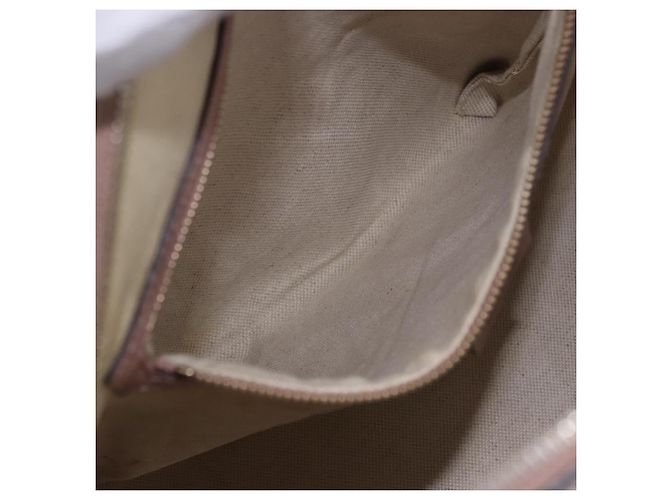 GUCCI Micro GG Canvas Hand Bag Patent leather 2way Pink Gold 309617 Auth BA14304 Golden - view 24
