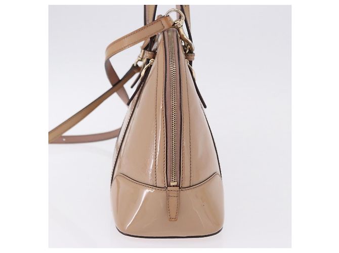 GUCCI Micro GG Canvas Hand Bag Patent leather 2way Pink Gold 309617 Auth BA14304 Golden - view 3
