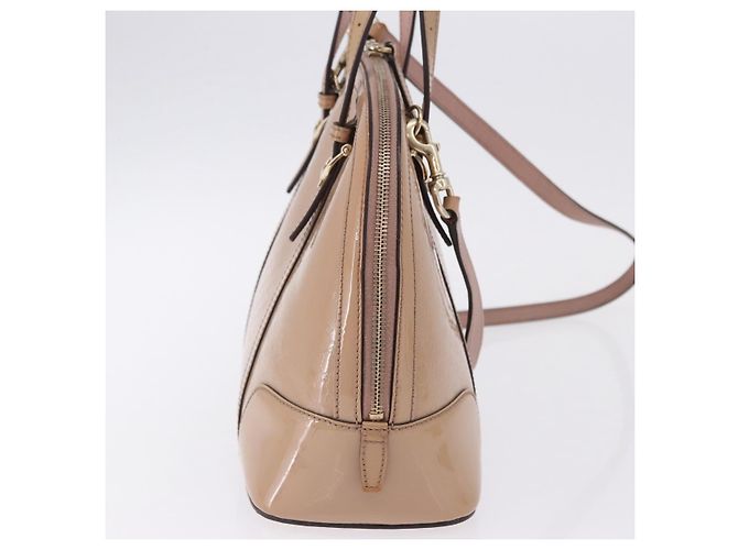 GUCCI Micro GG Canvas Hand Bag Patent leather 2way Pink Gold 309617 Auth BA14304 Golden - view 4