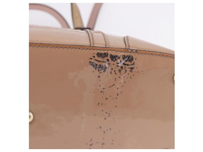 GUCCI Micro GG Canvas Hand Bag Patent leather 2way Pink Gold 309617 Auth BA14304 Golden - view 6
