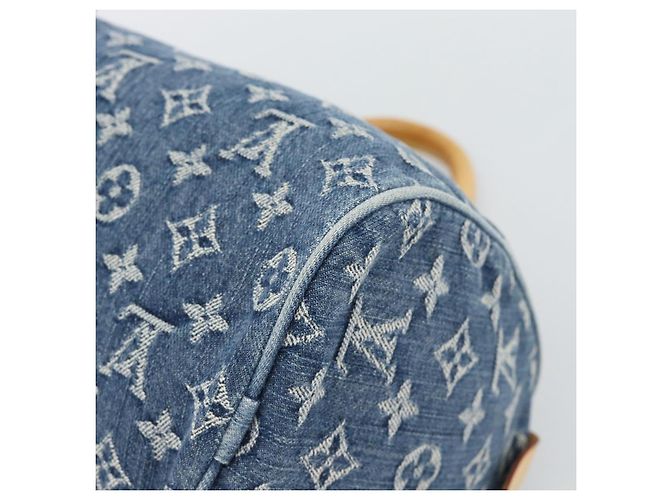 LOUIS VUITTON Borsa Monogram Denim Neo Speedy Blu M95019 LV Auth 191830V - vista 16