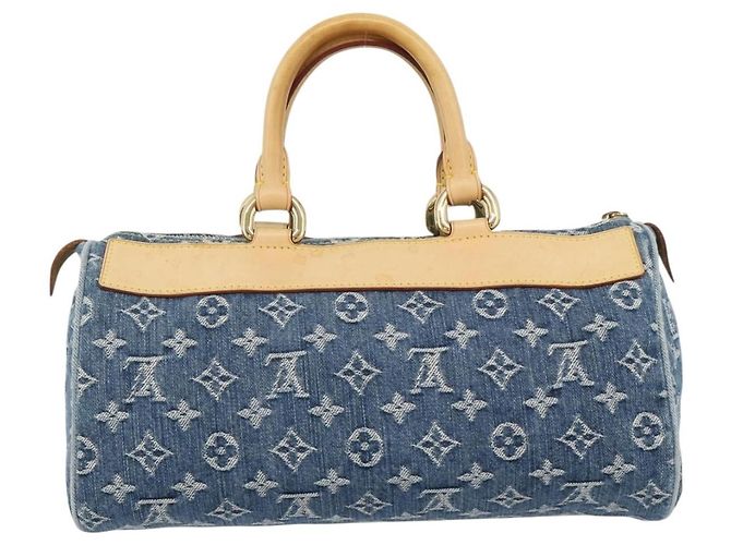 LOUIS VUITTON Borsa Monogram Denim Neo Speedy Blu M95019 LV Auth 191830V - vista 2