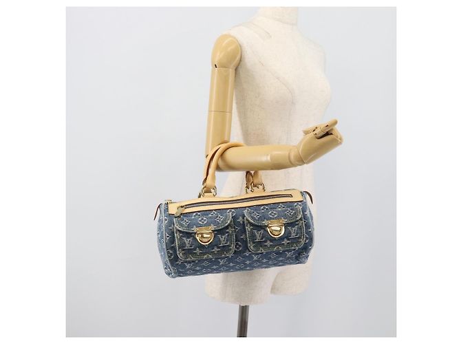LOUIS VUITTON Borsa Monogram Denim Neo Speedy Blu M95019 LV Auth 191830V - vista 25