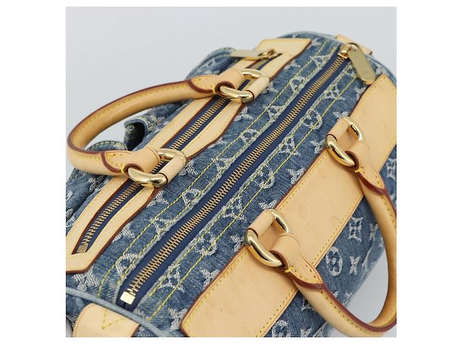 LOUIS VUITTON Borsa Monogram Denim Neo Speedy Blu M95019 LV Auth 191830V - vista 6