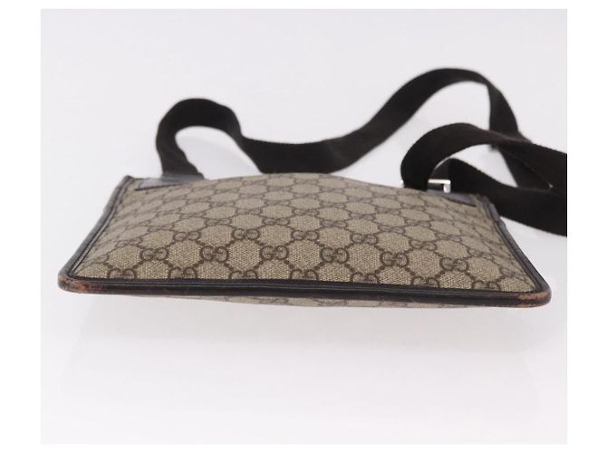 Borsa a Spalla GUCCI GG Supreme PVC Beige Argento 27639 Auth 191898 - vista 5