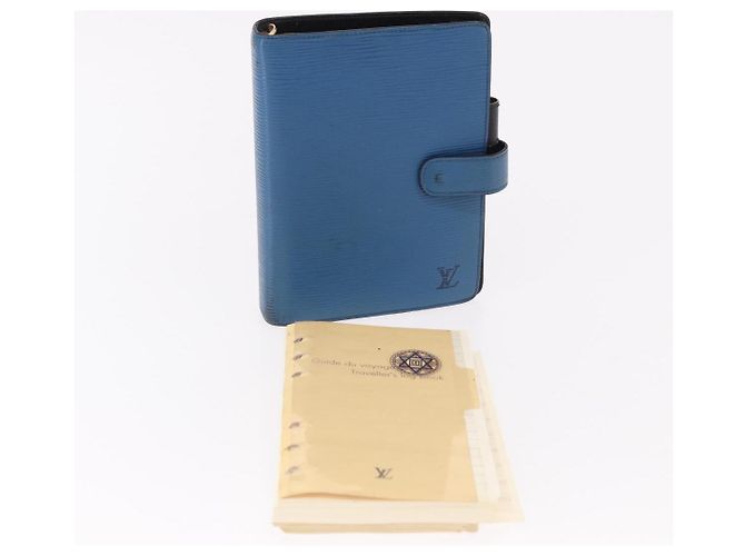 LOUIS VUITTON Epi Agenda MM Day Planner Cover Blue R20055 LV Auth bs36113 - vista 12