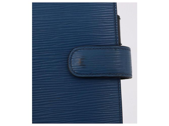 LOUIS VUITTON Epi Agenda MM Day Planner Cover Blue R20055 LV Auth bs36113 - vista 17