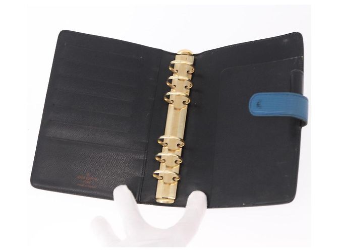 LOUIS VUITTON Epi Agenda MM Day Planner Cover Blue R20055 LV Auth bs36113 - vista 8