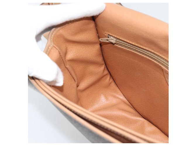Céline Borsa a tracolla CELINE Macadam Canvas PVC Pelle Marrone Oro Auth ep15099 D'oro - vista 19