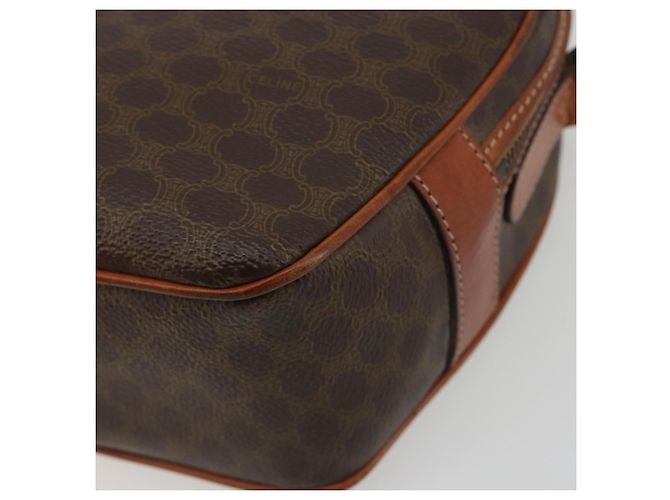 Céline Borsa a Spalla CELINE Macadam Canvas PVC Pelle Marrone Oro Auth BA14407A D'oro - vista 14