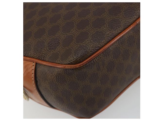 Céline Borsa a Spalla CELINE Macadam Canvas PVC Pelle Marrone Oro Auth BA14407A D'oro - vista 15