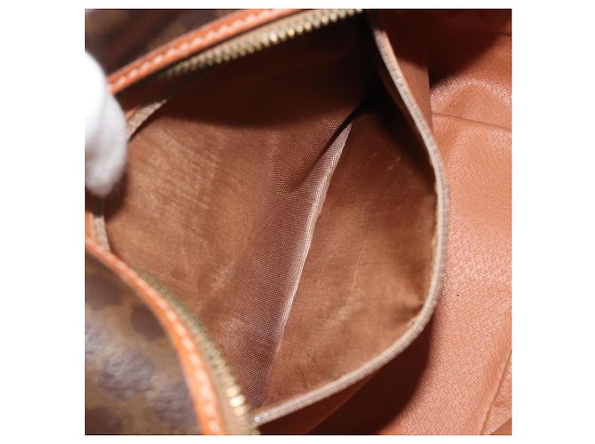 Céline Borsa a Spalla CELINE Macadam Canvas PVC Pelle Marrone Oro Auth BA14407A D'oro - vista 22