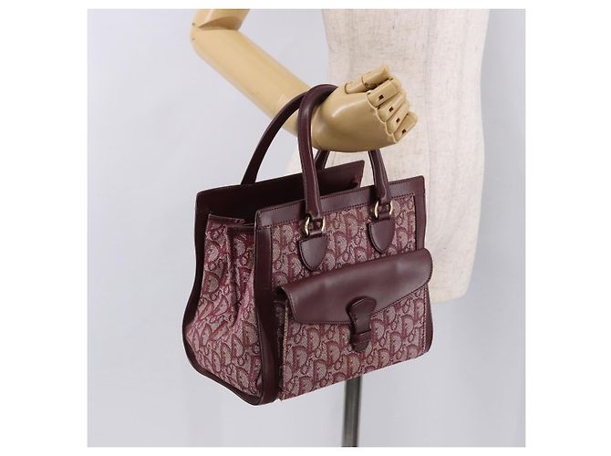 Borsa Christian Dior Trotter Canvas Rossa Oro Autentica 191301V Rosso D'oro - vista 26