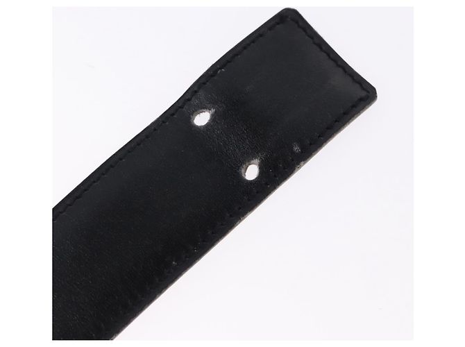 Hermès Cintura HERMES Constant H Leather 35" Black Gold Auth 192305 Nero D'oro - vista 7