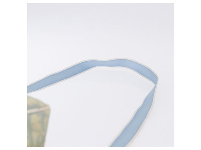 Sac à bandoulière Christian Dior Trotter Canvas PVC Bleu Clair Argent Auth BA14424 Argenté - vue 14