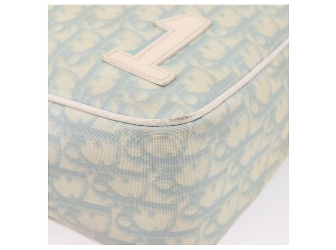 Sac à bandoulière Christian Dior Trotter Canvas PVC Bleu Clair Argent Auth BA14424 Argenté - vue 16