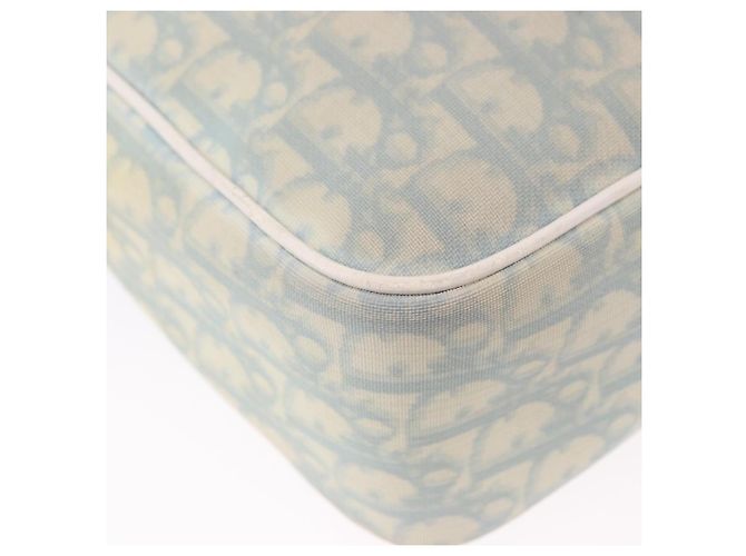 Sac à bandoulière Christian Dior Trotter Canvas PVC Bleu Clair Argent Auth BA14424 Argenté - vue 17