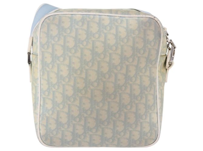 Sac à bandoulière Christian Dior Trotter Canvas PVC Bleu Clair Argent Auth BA14424 Argenté - vue 2