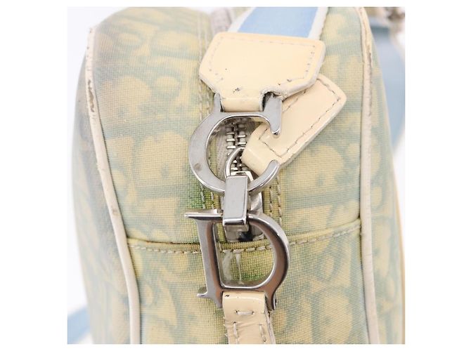 Sac à bandoulière Christian Dior Trotter Canvas PVC Bleu Clair Argent Auth BA14424 Argenté - vue 20